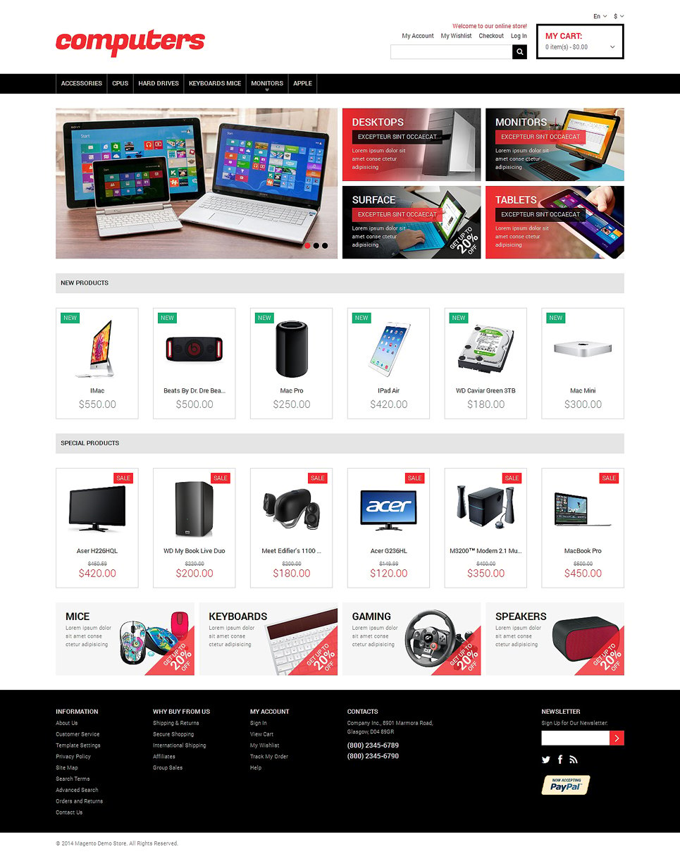 Computer Store Responsive Magento Theme New Screenshots BIG