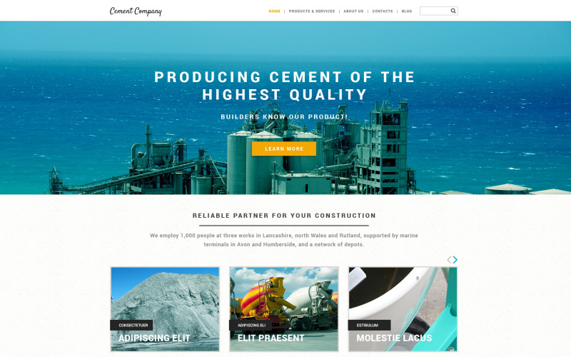 Construction Company Responsive Website Template