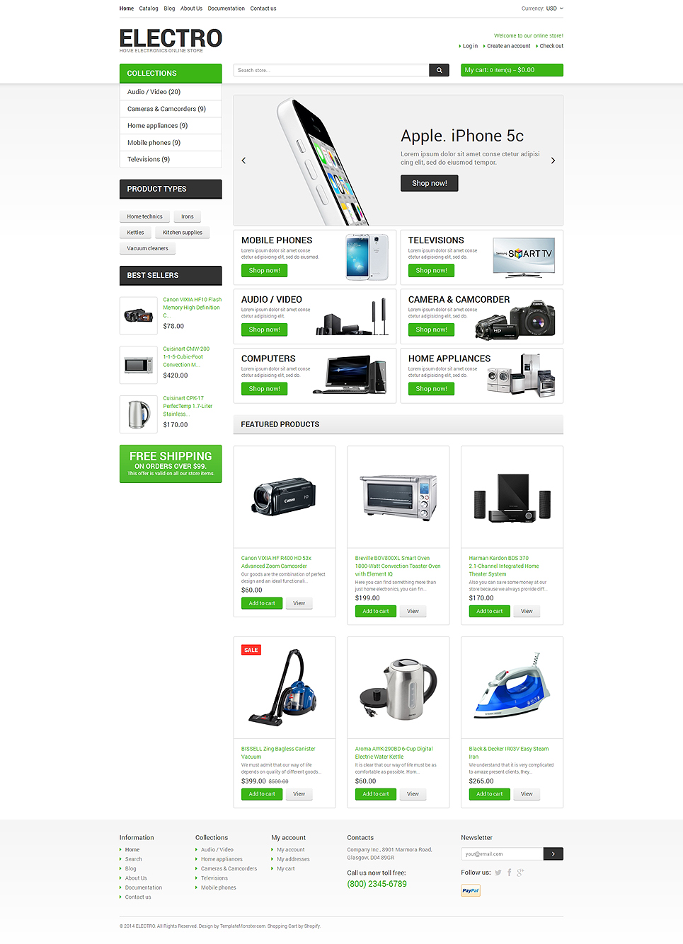 Electronics Store Responsive Shopify Theme New Screenshots BIG