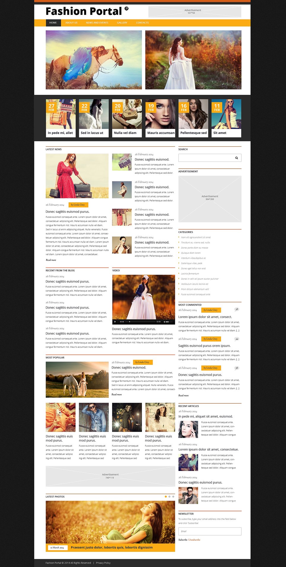 Fashion Blog Responsive Joomla Template New Screenshots BIG