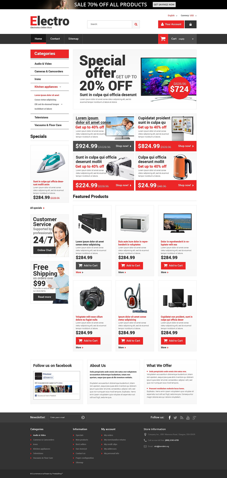 Home Electronics PrestaShop Theme New Screenshots BIG