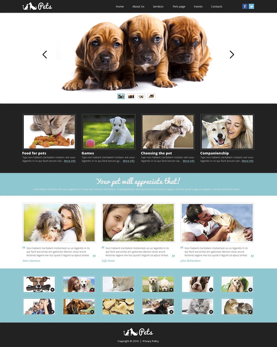 Pet Shop Responsive Website Template 48812