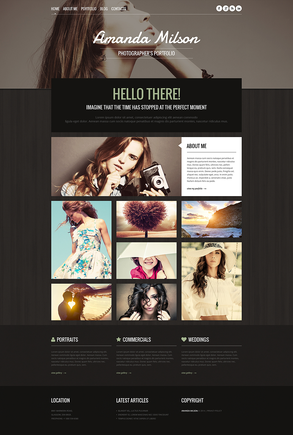 Photographer Portfolio Responsive WordPress Theme New Screenshots BIG