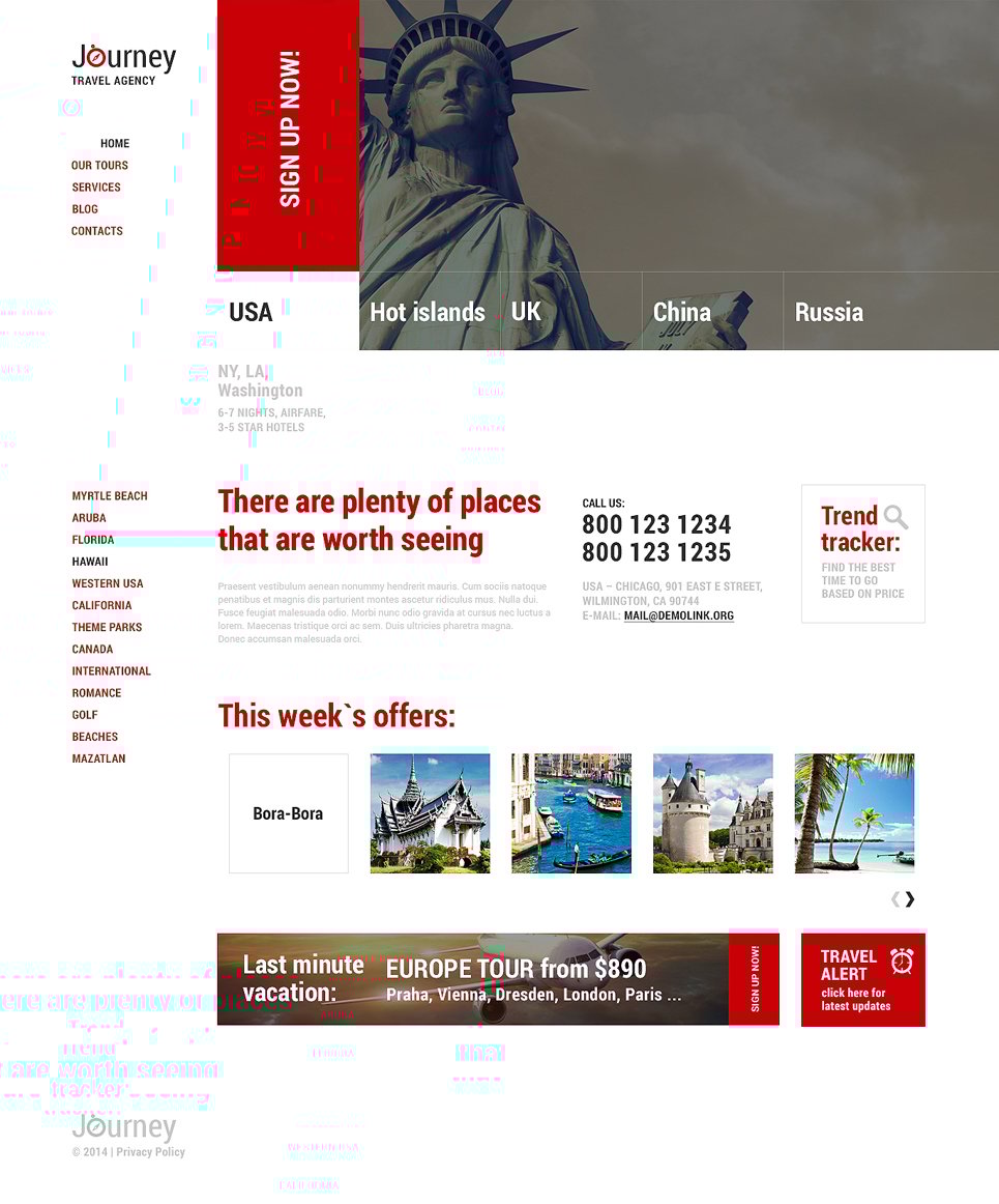 Travel Responsive WordPress Theme New Screenshots BIG