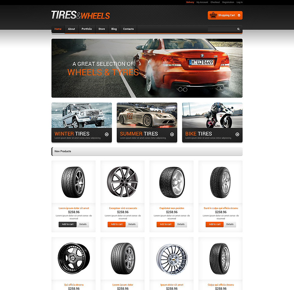 Wheels & Tires Responsive WooCommerce Template Big Screenshot Wheels & Tires Responsive WooCommerce Theme New Screenshots BIG