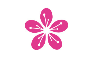 Beauty icon logo flowers design illustration Template v.14