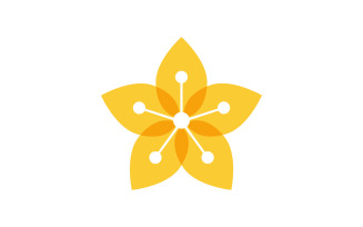 Beauty icon logo flowers design illustration Template v.15