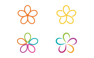 Beauty icon logo flowers design illustration Template v.2