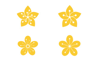 Beauty icon logo flowers design illustration Template v.4