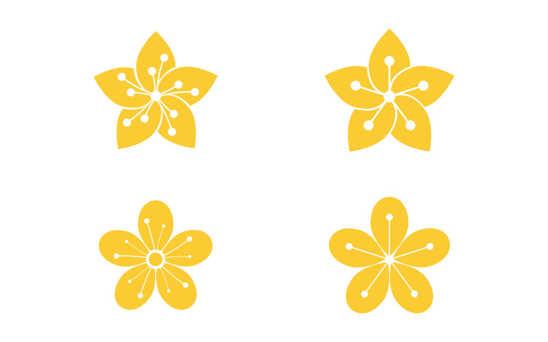 Beauty icon logo flowers design illustration Template v.4 Logo Template