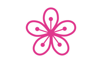 Beauty icon logo flowers design illustration Template v.6