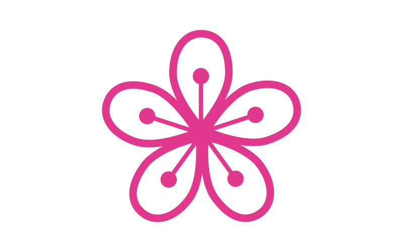 Beauty icon logo flowers design illustration Template v.6 Logo Template