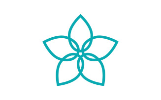 Beauty icon logo flowers design illustration Template v.9