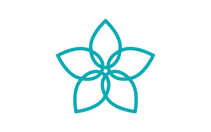 Beauty icon logo flowers design illustration Template v.9 Logo Template