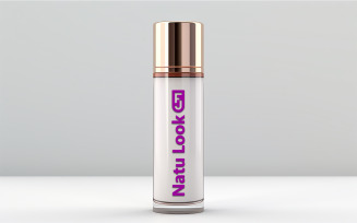 Cosmetic bottle logo mockup