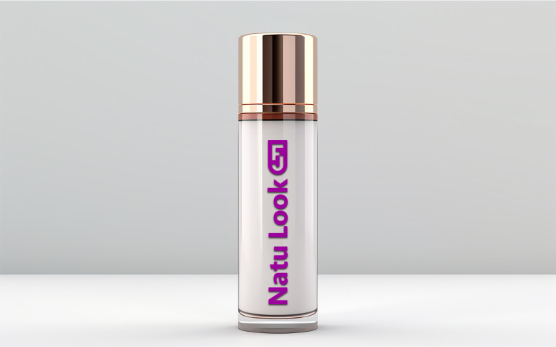 Cosmetic bottle logo mockup Product Mockup