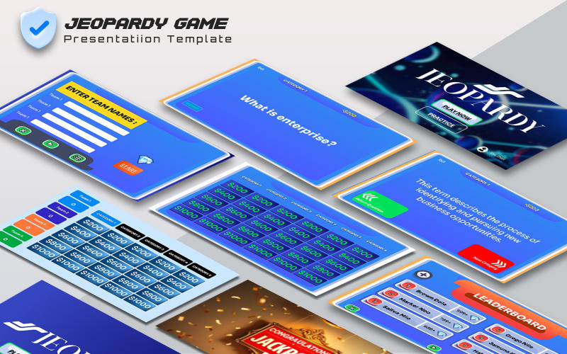 Jeopardy Game Keynote Online Presentation Keynote Template