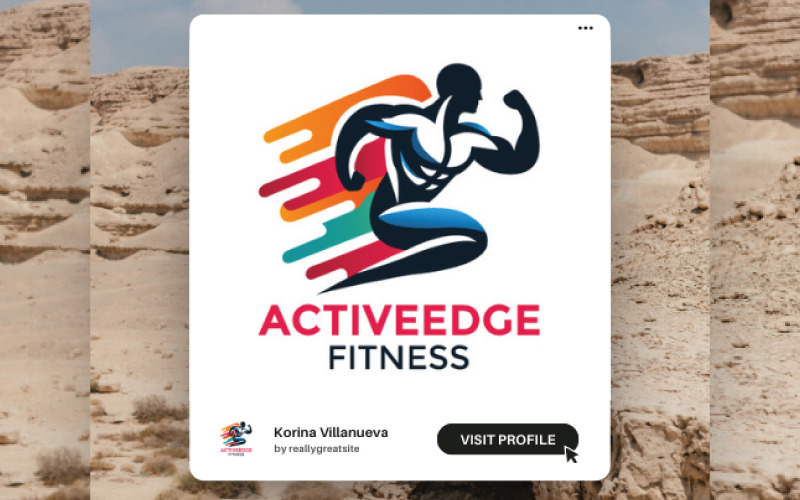 Professional Fitness Logo Design for Sports, Health, and Training Companies Logo Template