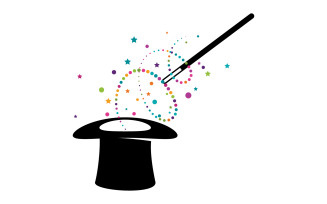 Magic show circus event logo icon illustration design template v.10