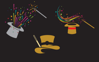 Magic show circus event logo icon illustration design template v.31