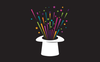 Magic show circus event logo icon illustration design template v.34