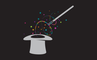 Magic show circus event logo icon illustration design template v.35