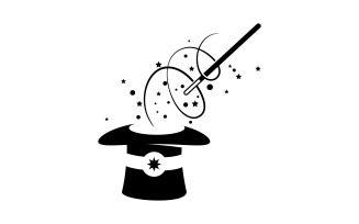Magic show circus event logo icon illustration design template v.7