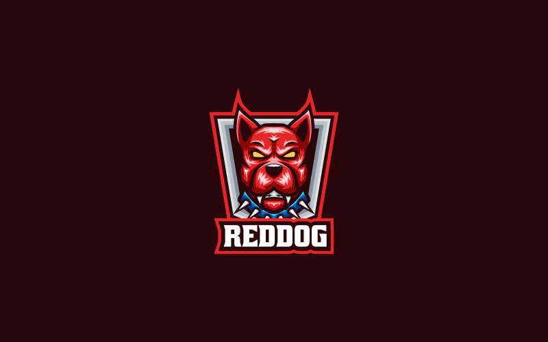 Red Dog E-Sport And Sport Logo Logo Template