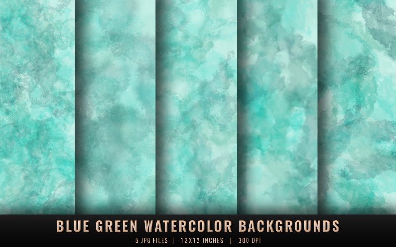 Blue Green Watercolor Backgrounds