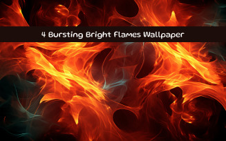 Bursting bright flames wallpaper