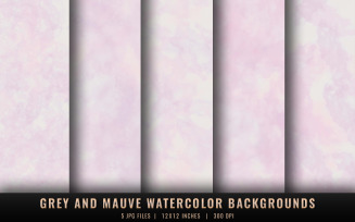 Grey and Mauve Watercolor Backgrounds