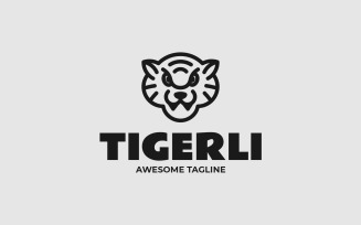 Tigerli Line Art Logo template