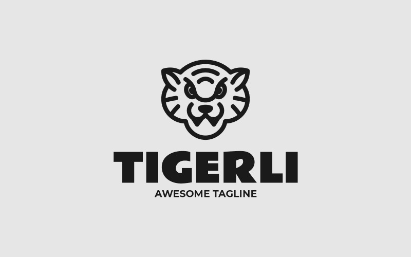 Tigerli Line Art Logo template Logo Template