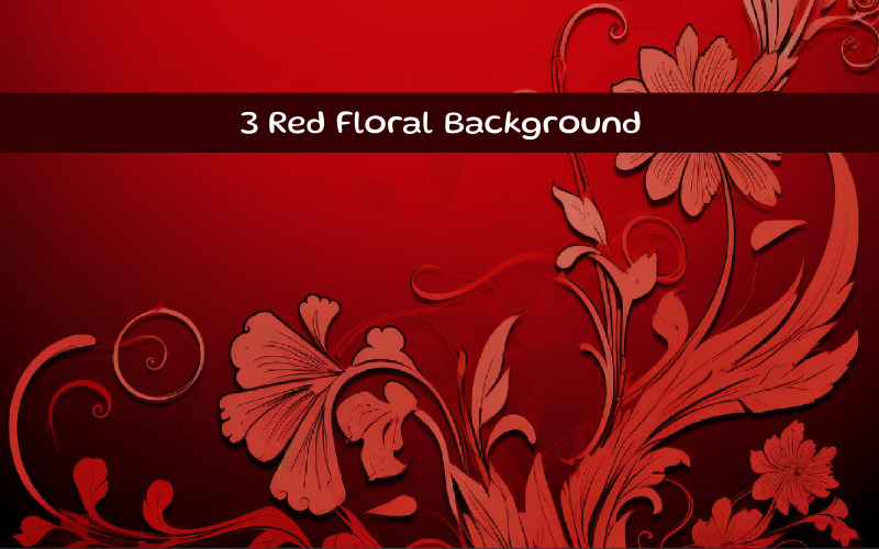 Red floral background AI image Background