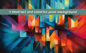 Abstract and colorful pixel background