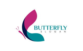 Beauty Butterfly Vector icon logo design template v.11