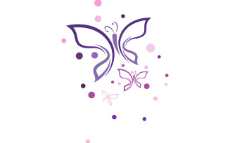 Beauty Butterfly Vector icon logo design template v.14