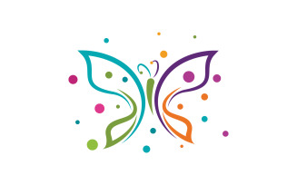 Beauty Butterfly Vector icon logo design template v.15