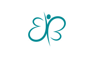 Beauty Butterfly Vector icon logo design template v.16