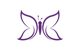 Beauty Butterfly Vector icon logo design template v.21