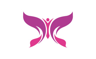 Beauty Butterfly Vector icon logo design template v.24