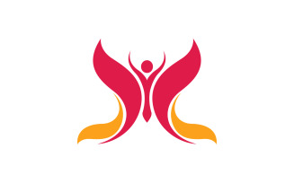 Beauty Butterfly Vector icon logo design template v.25