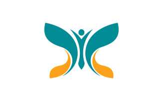 Beauty Butterfly Vector icon logo design template v.27