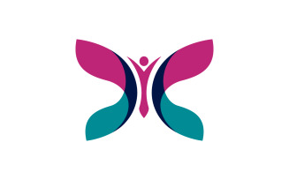 Beauty Butterfly Vector icon logo design template v.28