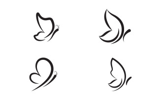 Beauty Butterfly Vector icon logo design template v.29