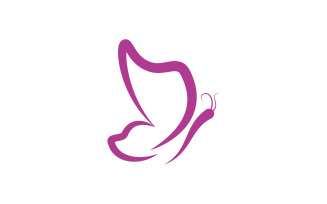 Beauty Butterfly Vector icon logo design template v.2