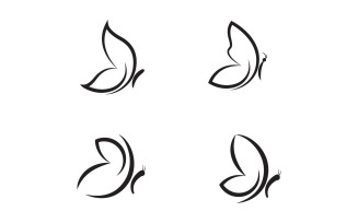 Beauty Butterfly Vector icon logo design template v.30