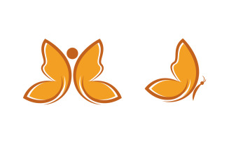 Beauty Butterfly Vector icon logo design template v.31