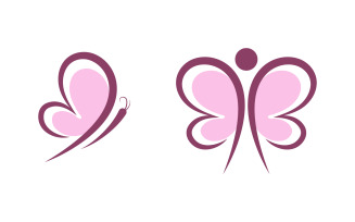 Beauty Butterfly Vector icon logo design template v.34