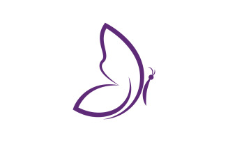 Beauty Butterfly Vector icon logo design template v.6